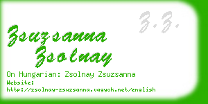 zsuzsanna zsolnay business card